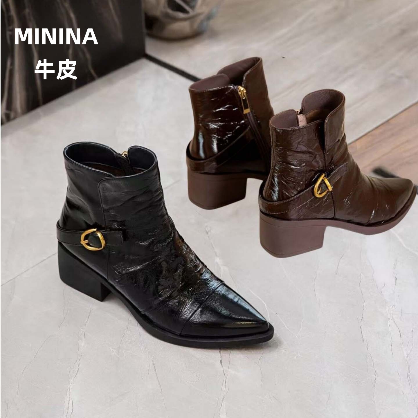 纯皮马丁靴舒适软底广州高端鞋