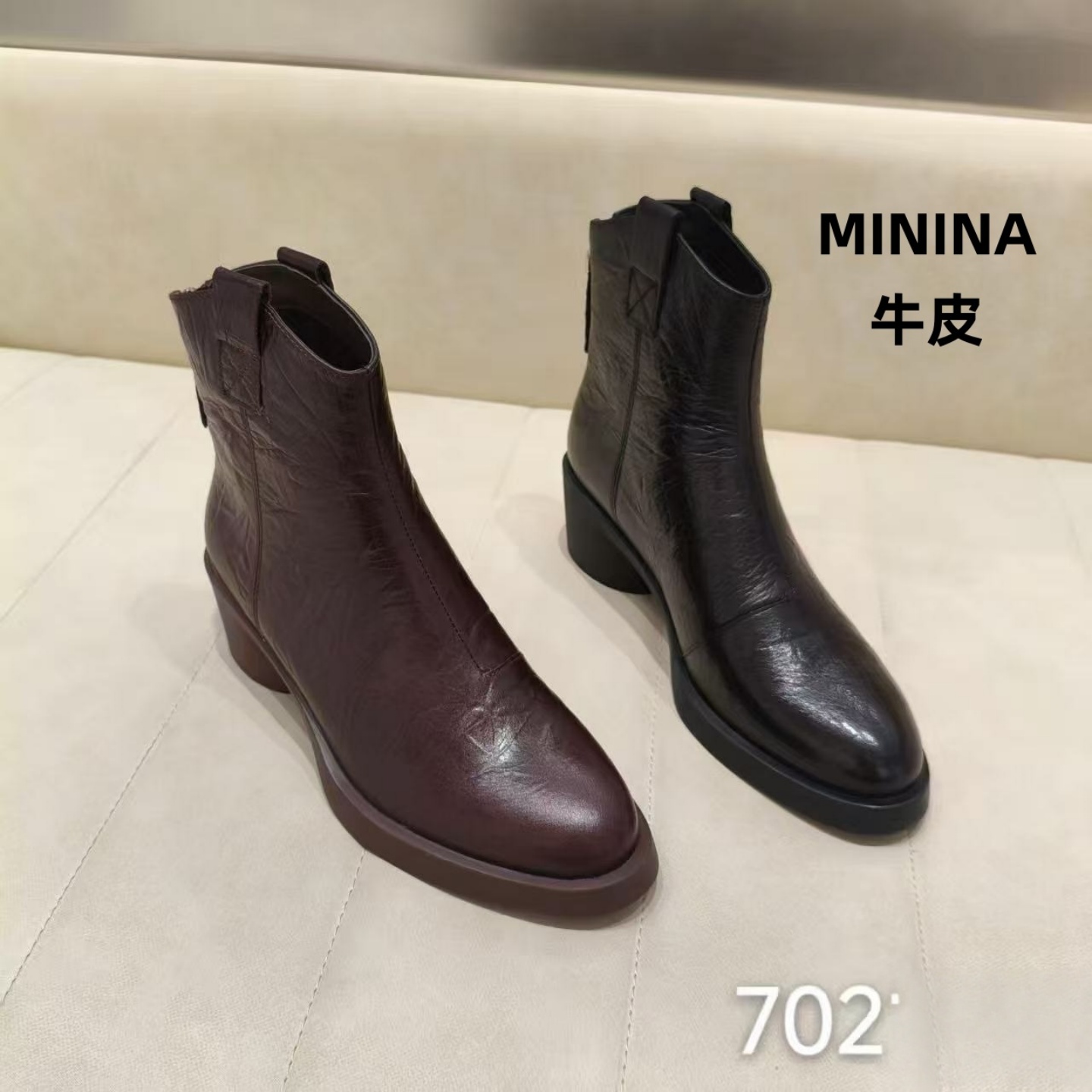 纯皮短靴舒适轻便软底广州高端