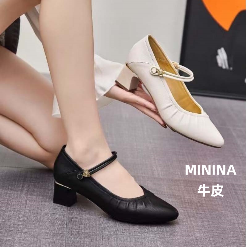 纯皮玛丽珍瓢鞋女舒适软底高端