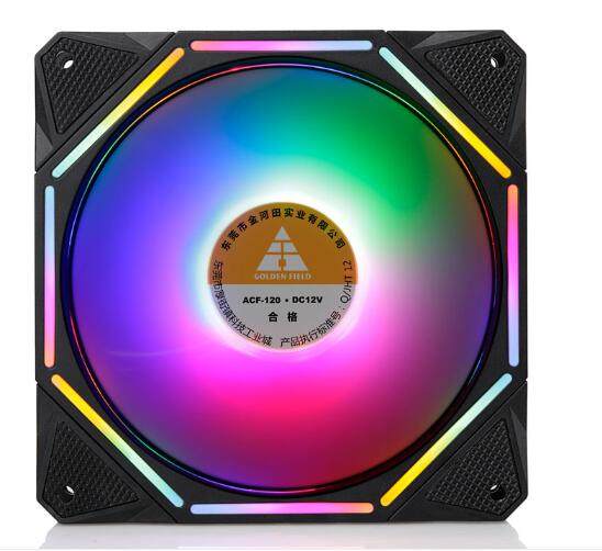金河田高端魔环风扇电脑台式机rgb风冷散热器大4pin散热12cm风扇
