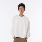 BURNIN 97’series 纯色无帽横排LOGO卫衣圆领套头卫衣宽松上衣