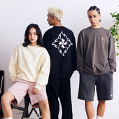 BURNIN 火苗飞镖无帽卫衣基础圆领卫衣秋百搭休闲男女国潮