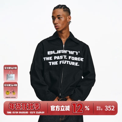 SLOGAN标语夹克男翻领