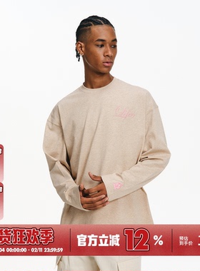 BURNIN*ALL LIFES MATTER长袖T恤男简约基础休闲宽松百搭上衣国潮