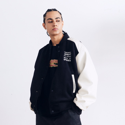 美式街头休闲棒球服男女