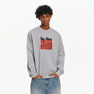 BURNIN*人影重叠长袖T恤男秋冬基础休闲宽松百搭打底衫上衣潮