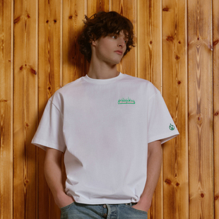 BURNIN*KEEP FIRE火焰横排短袖T恤男夏季宽松基础圆领体恤上衣潮