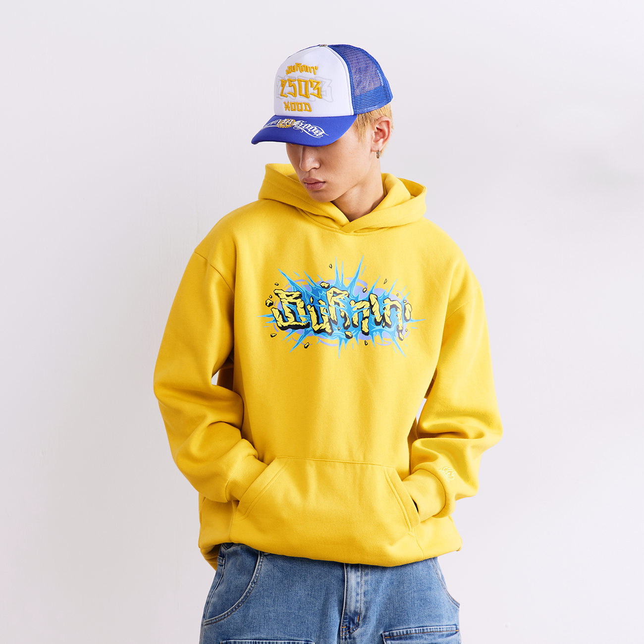 【种地吧赵小童同款】BURNIN*「97’series」爆炸石连帽卫衣男女