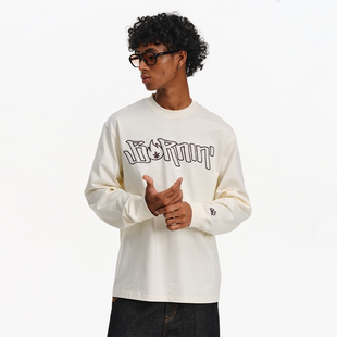 BURNIN*小火苗亮片刺绣胸口长袖T恤男女同款秋冬休闲宽松上衣百搭