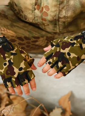 半指手套男511春夏季户外健身运动骑行登山防滑薄款透气手套黑色