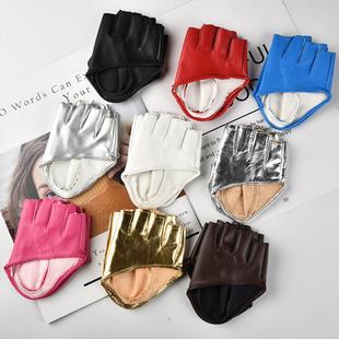 演出手套钢管舞女款男款半指手套夜店跳舞演出表演走秀装饰手套女