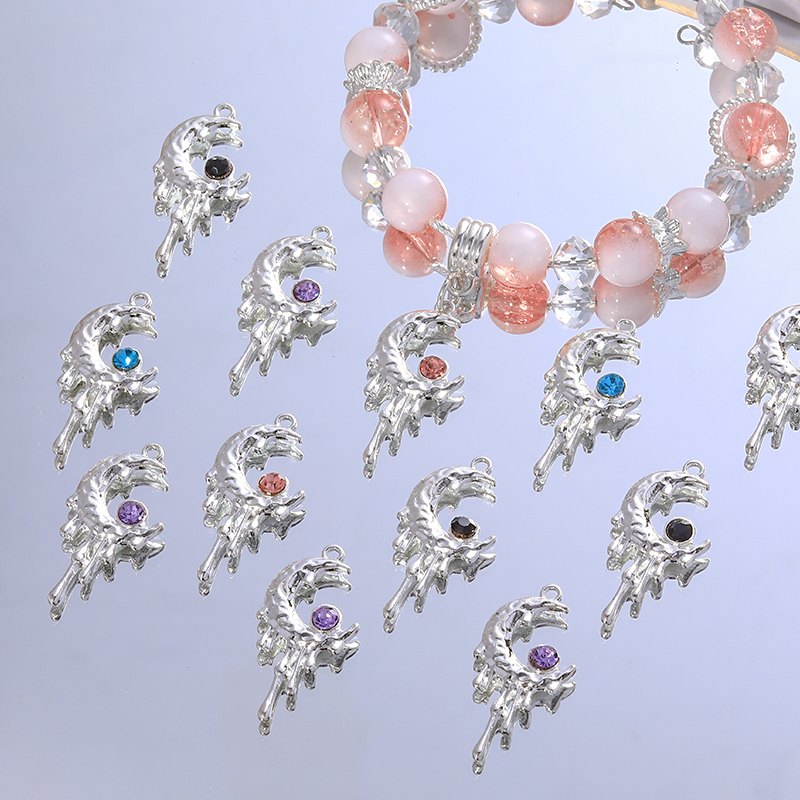 y2k甜美仙气弯月合金吊坠手工diy串珠手链手环耳饰饰品配件材料