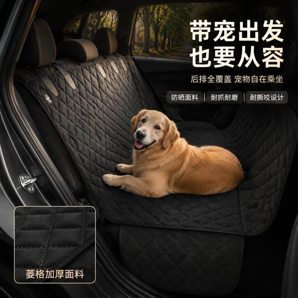宠物车载垫后排狗垫全包副驾汽车后座后箱防水防抓狗狗垫坐垫硬底