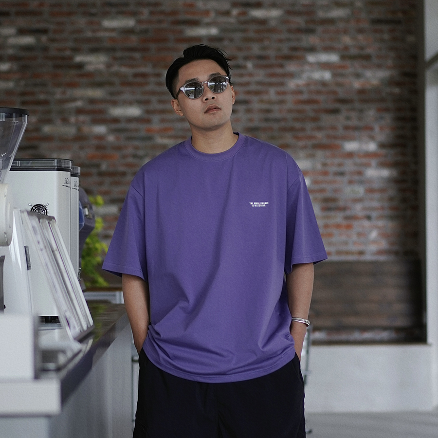 【夏日凉感】WEDENBORG夏季COOLMAX圆领短袖男宽松白色T恤打底衫