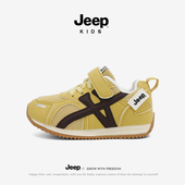 2025年秋季 新款 男童运动鞋 Jeep儿童阿甘鞋 网面透气休闲女童德训鞋
