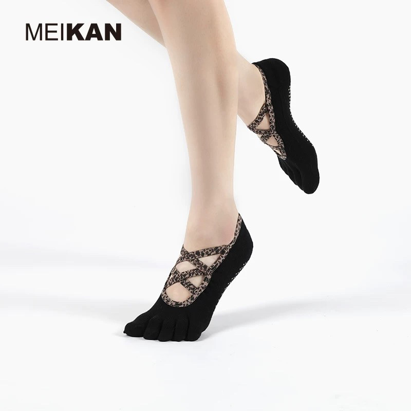 MEIKAN美看瑜伽袜女运动短袜吸汗防滑袜夏地板袜专业普拉提五指袜