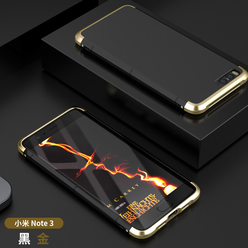 GINMIC Shield Aluminum Metal Frame Hard PC Back Cover Case for Xiaomi Mi Note 3