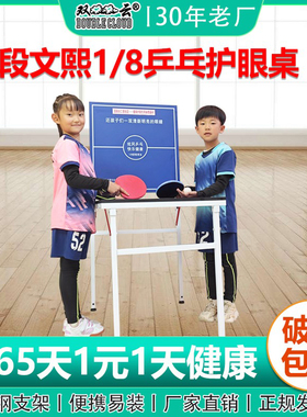 段文熙1/8乒乓护眼桌儿童小球台提升专注力简易网红款可折叠