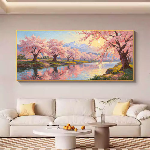 春天盛开的樱花diy数字油画风景