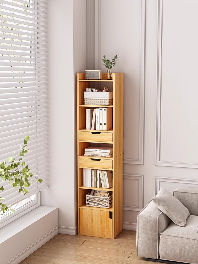 现代简约夹缝柜收纳柜储物柜简易落地书架多层小书柜置物架窄柜子