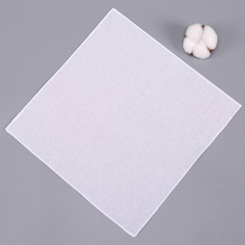 白色小方巾正方形复古纯白刺绣diy自绣全棉擦汗古风手绢薄款手帕