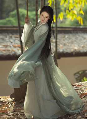古风女装中国风仙气夏装交襟汉服女套装衣服新款成人清冷系魏晋风
