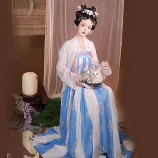 春夏女装汉服成人一片式齐胸正品襦裙古风唐朝唐制汉服女款套装