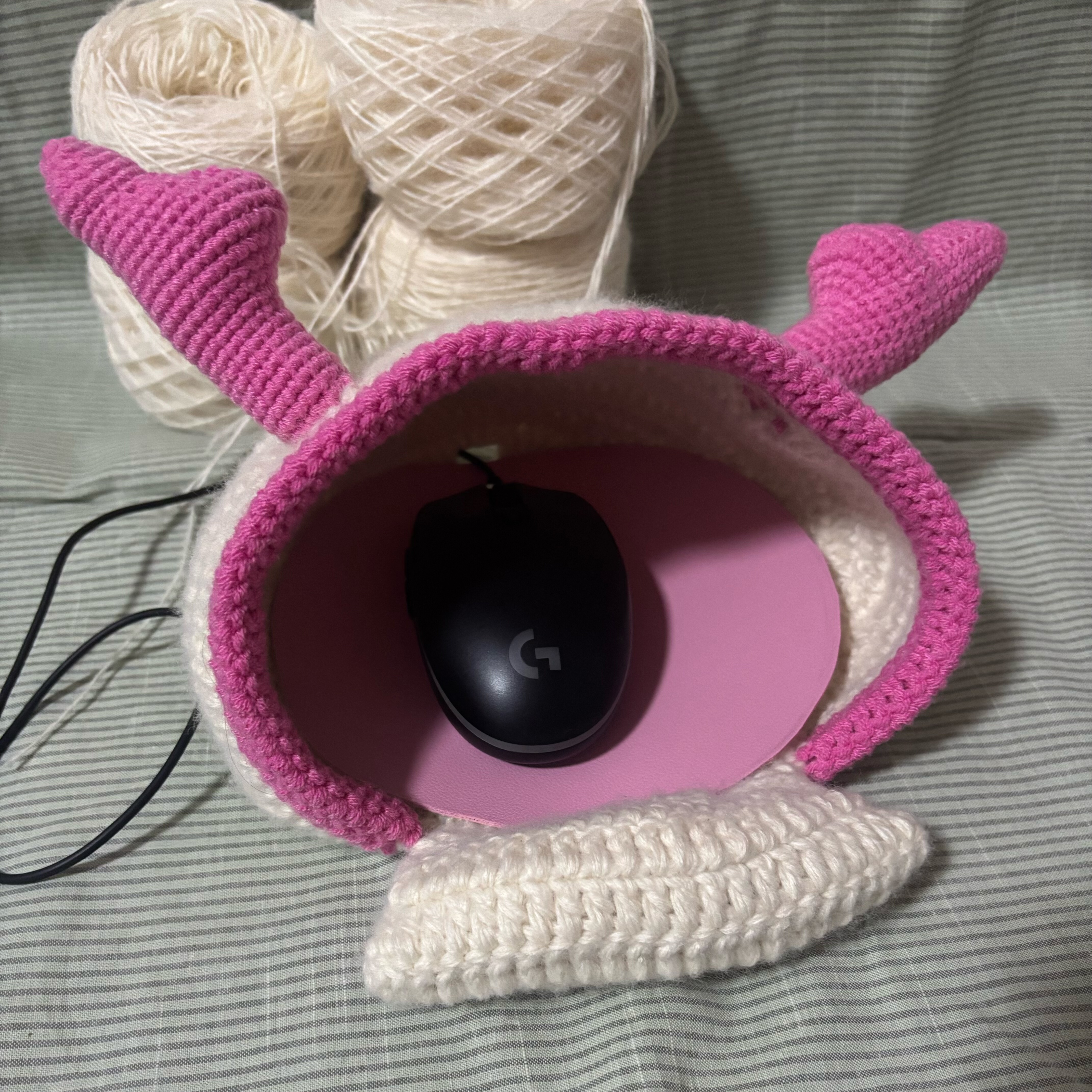 成品钩织毛线鼠标暖手神器    保持每日份快乐  赠送内部pu鼠标垫