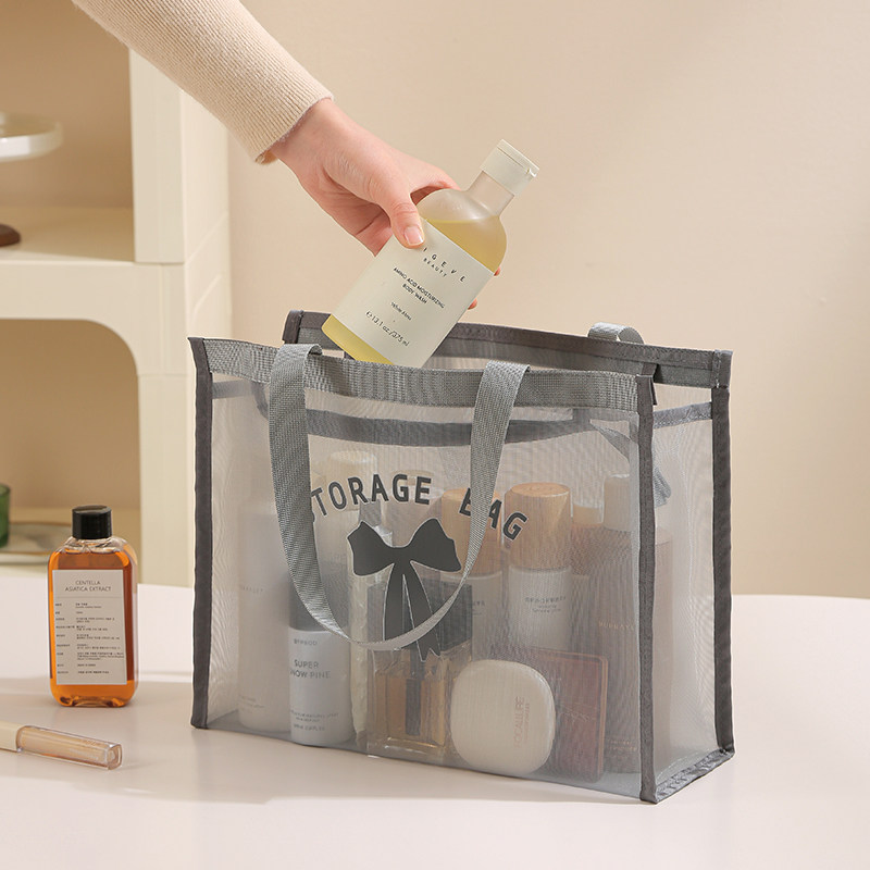 洗澡包手提网格沥水女便携式旅行收纳袋大容量学生洗漱包澡堂浴兜