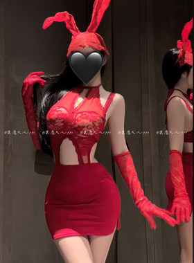 情趣性感绑带挂脖透视连体衣睡裙