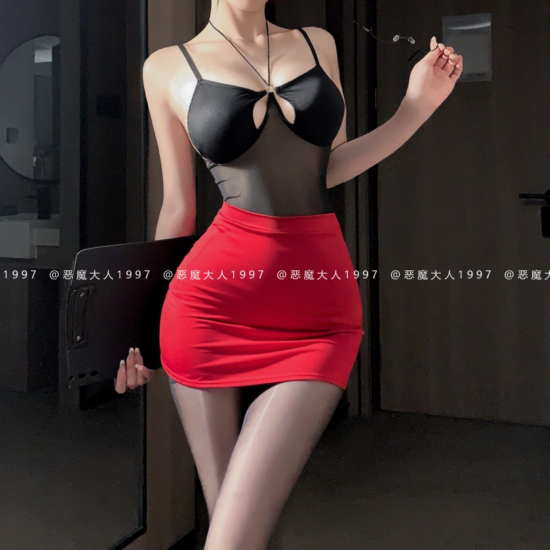 恶魔大人辣妹性感情趣ol秘书制服黑丝修身包臀裙女装纯欲战袍套装