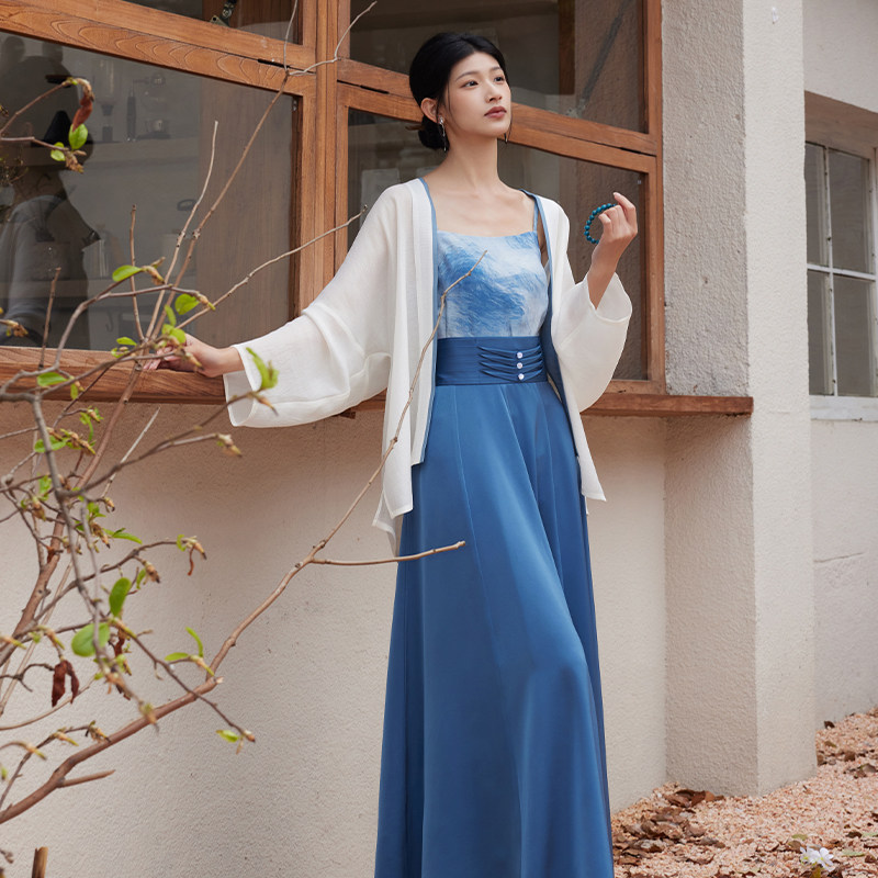 听旬汉服套装国风改良十二破裙女图片