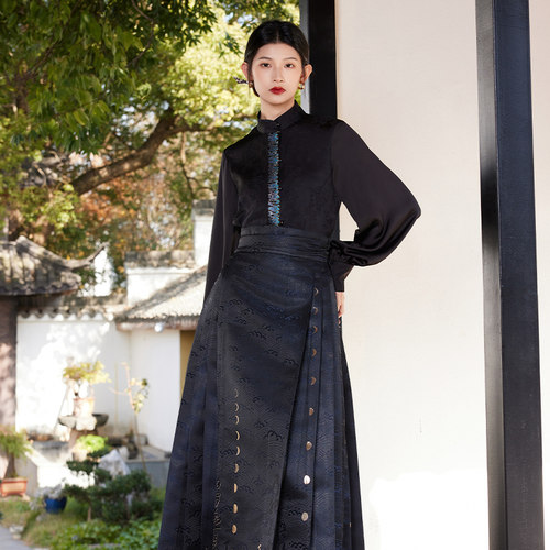 听旬千字文改良汉服国风马面裙女