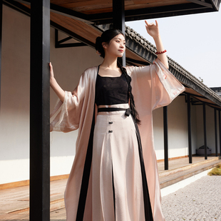 改良宋制四破三裥裙日常全套 搭新中式 听旬芳菲春季 汉服女原创长衫