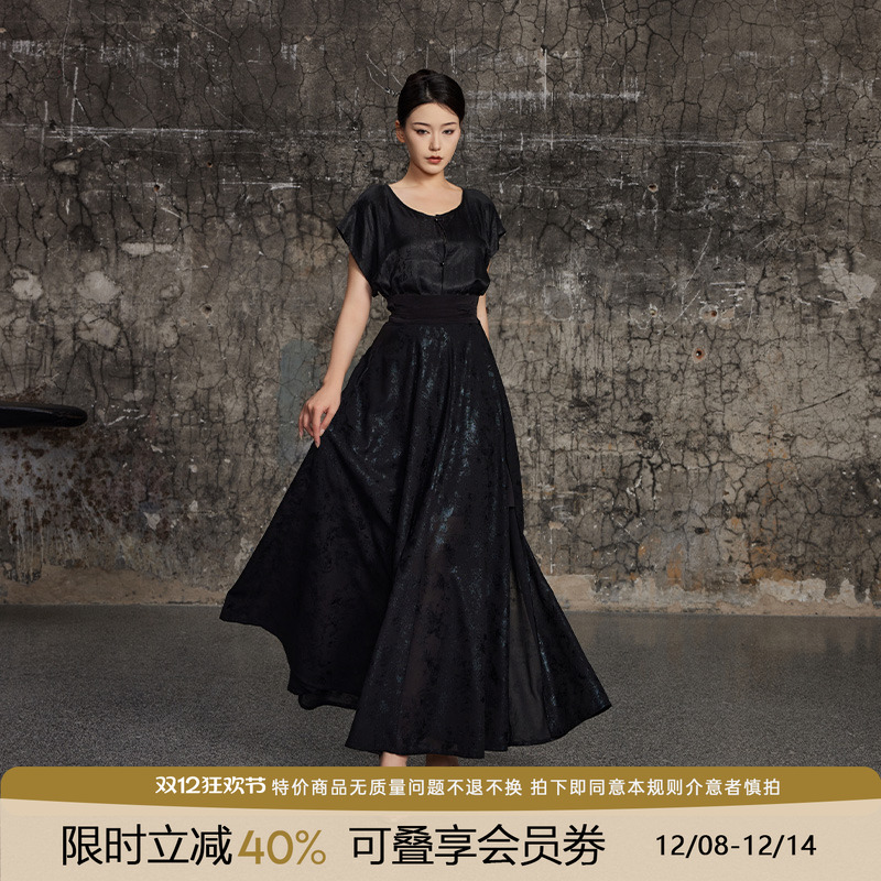 泼墨纱十破裙改良汉服听旬