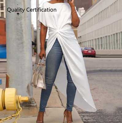 Tunic Tops Female Women Short Sleeve Shirt