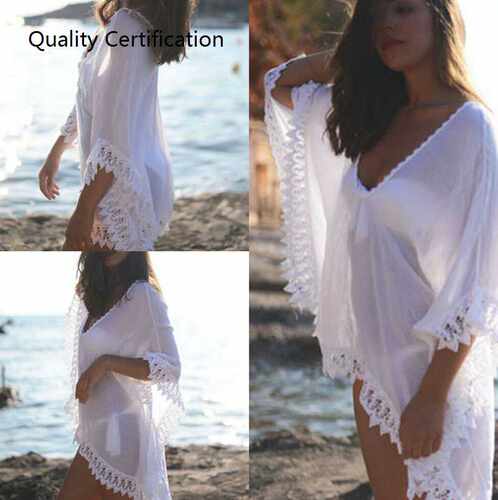 Cover Up Lace Hollow Crochet Swim Suit Swimwear Beach Dress