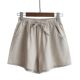 women女运动a字棉麻短裤 line and Sports shorts cotton linen