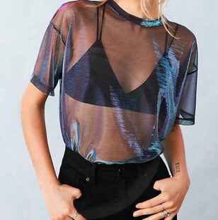 ladies casual top through See