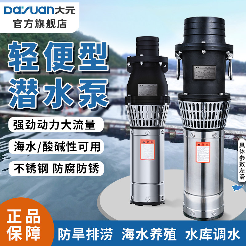 大元不锈钢海水养殖潜水泵