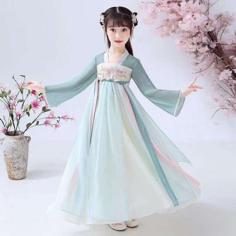 汉服女童2026小女孩春款长袖超仙