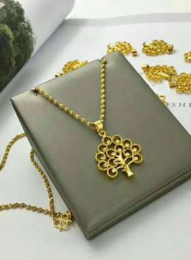 日韩风发财树圣诞节礼品铜镀金