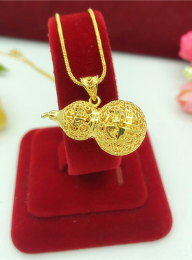仿黄金立体福字久不掉色葫芦吊坠