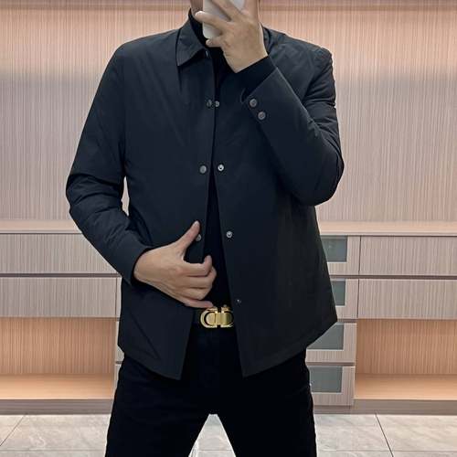 ASMENGGE商务休闲翻领羽绒服