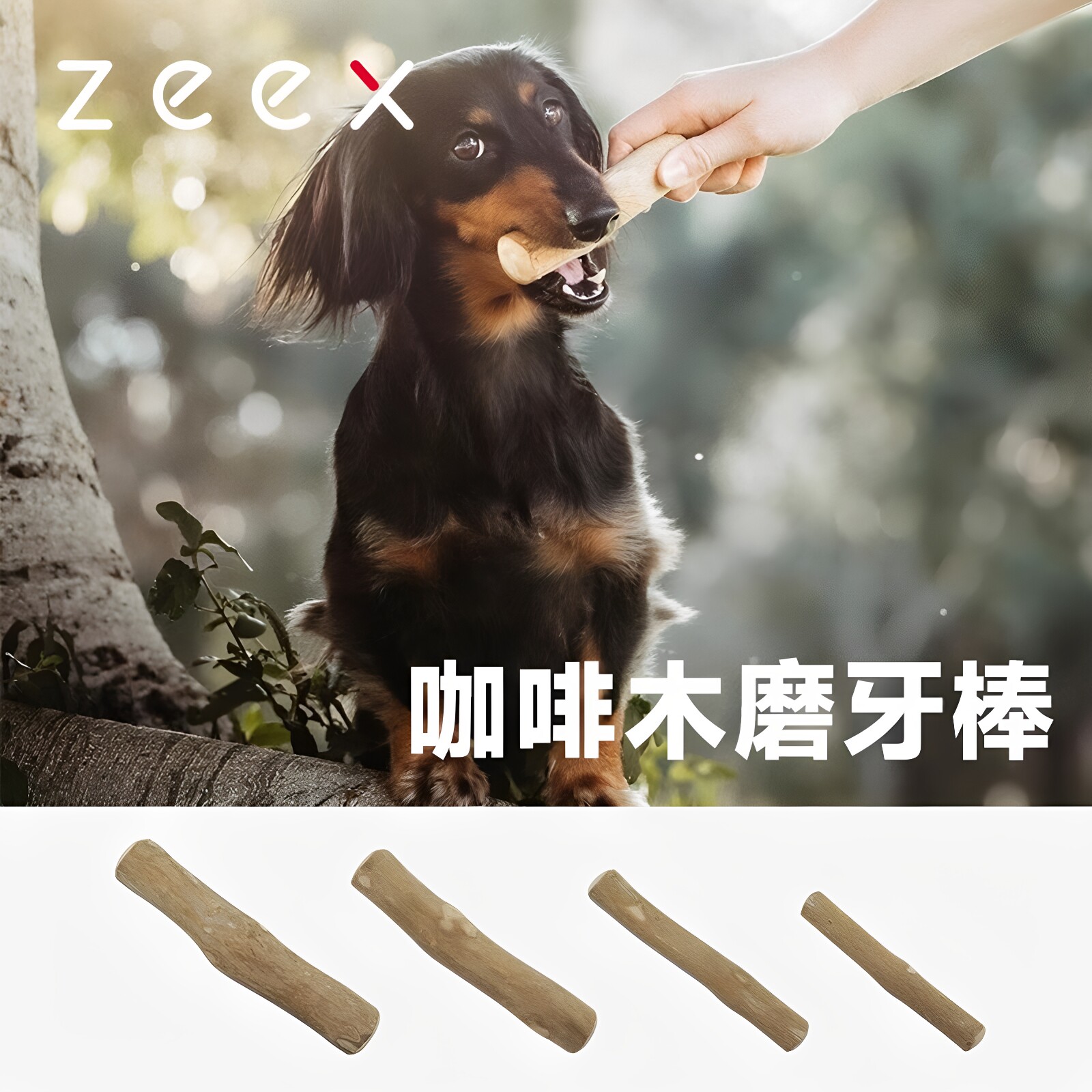 zeex罗布斯塔真咖啡木磨牙棒洁牙