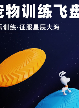 QZee狗狗浮水飞盘玩具餐碟水碗边牧训练宠物耐咬小中大型犬盆金毛