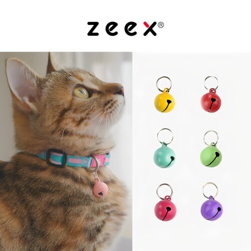 zeex猫狗柔声铃铛护耳宠物项圈坠