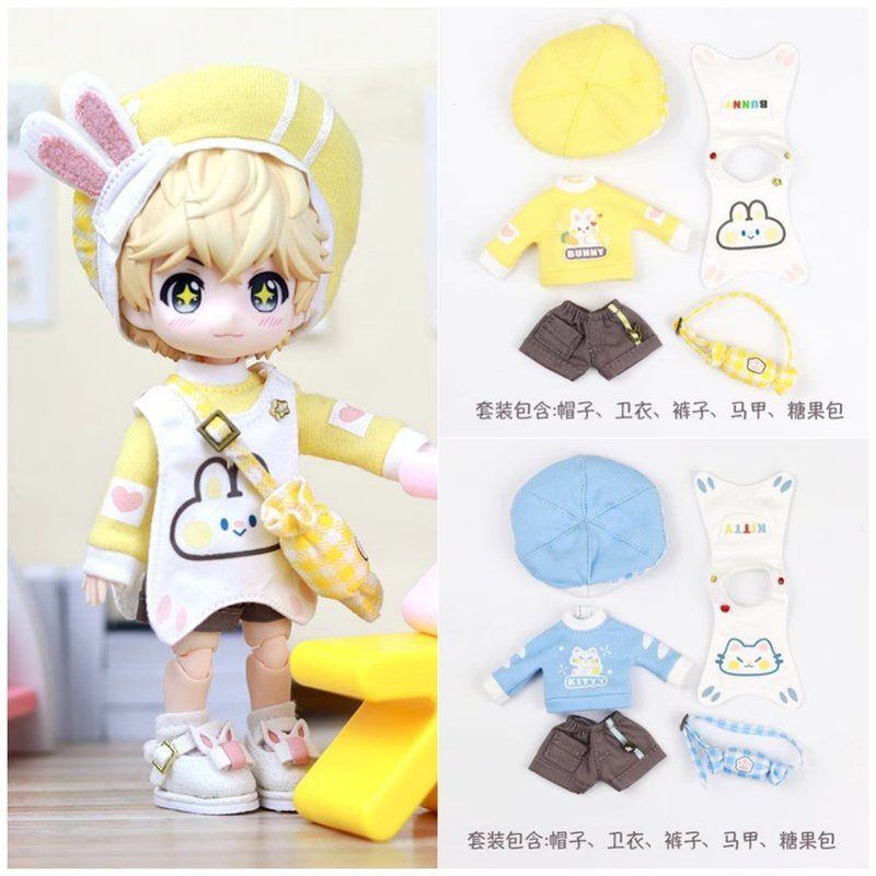 ob11娃衣可爱娃衣GSC穿12分素体bjd P9  UFdoll套装YMY可穿5件套