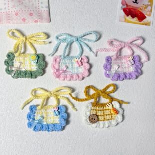 水豚噜噜玩偶口水巾娃衣13cm自嘲熊衣服着替配饰10cm棉花娃娃围兜