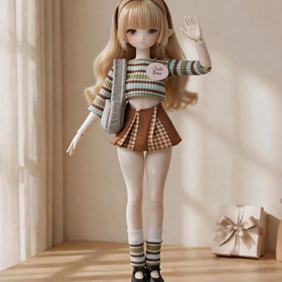 blythe小布 ob22/24娃衣azone小六分bjd齐刘海电器街体无属衣服